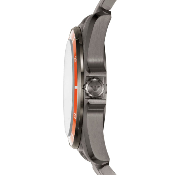 Emporio Armani Sigma Quartz Grey Dial Grey Steel Strap Watch For Men - AR11178 - Image 3